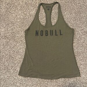 NOBULL Women's Dark Olive Racerback Tank Top - M